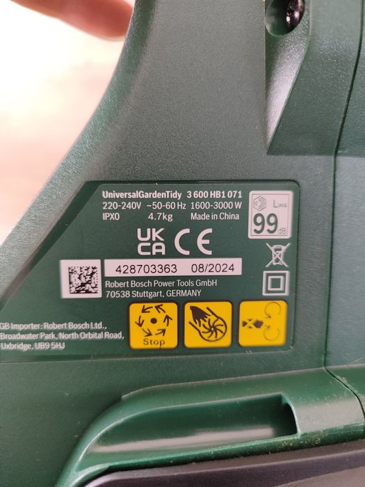 Odkurzacz dmuchawa Bosch Tidy 3000w, rok 2024, kompletny