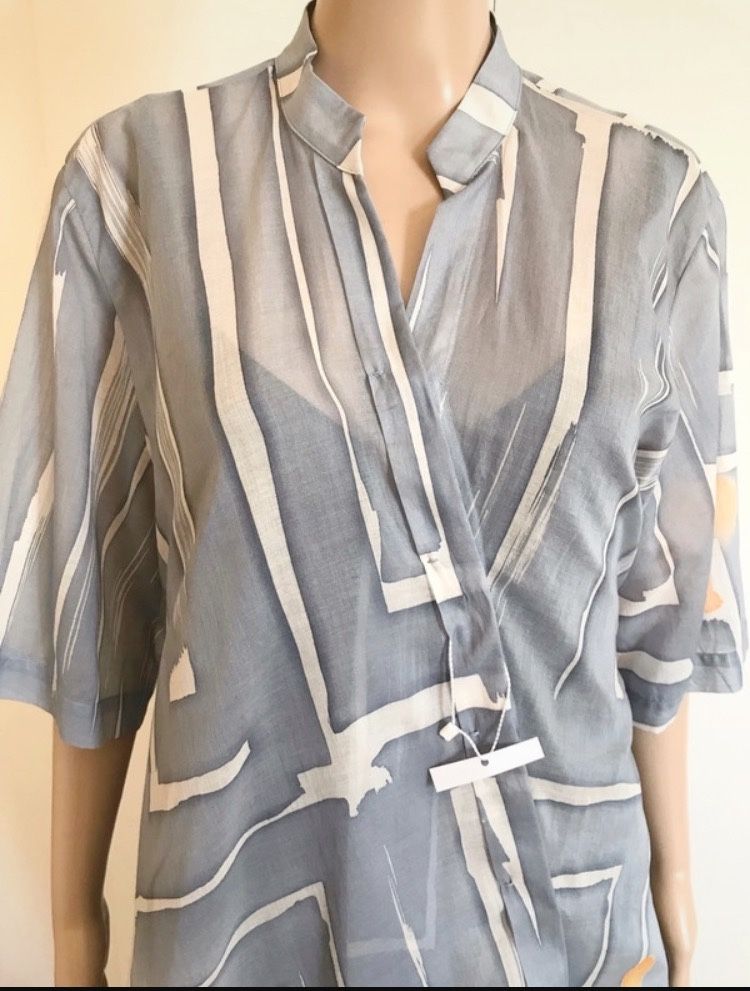 Kopertowa włoska bluzka bawełna plus size 50