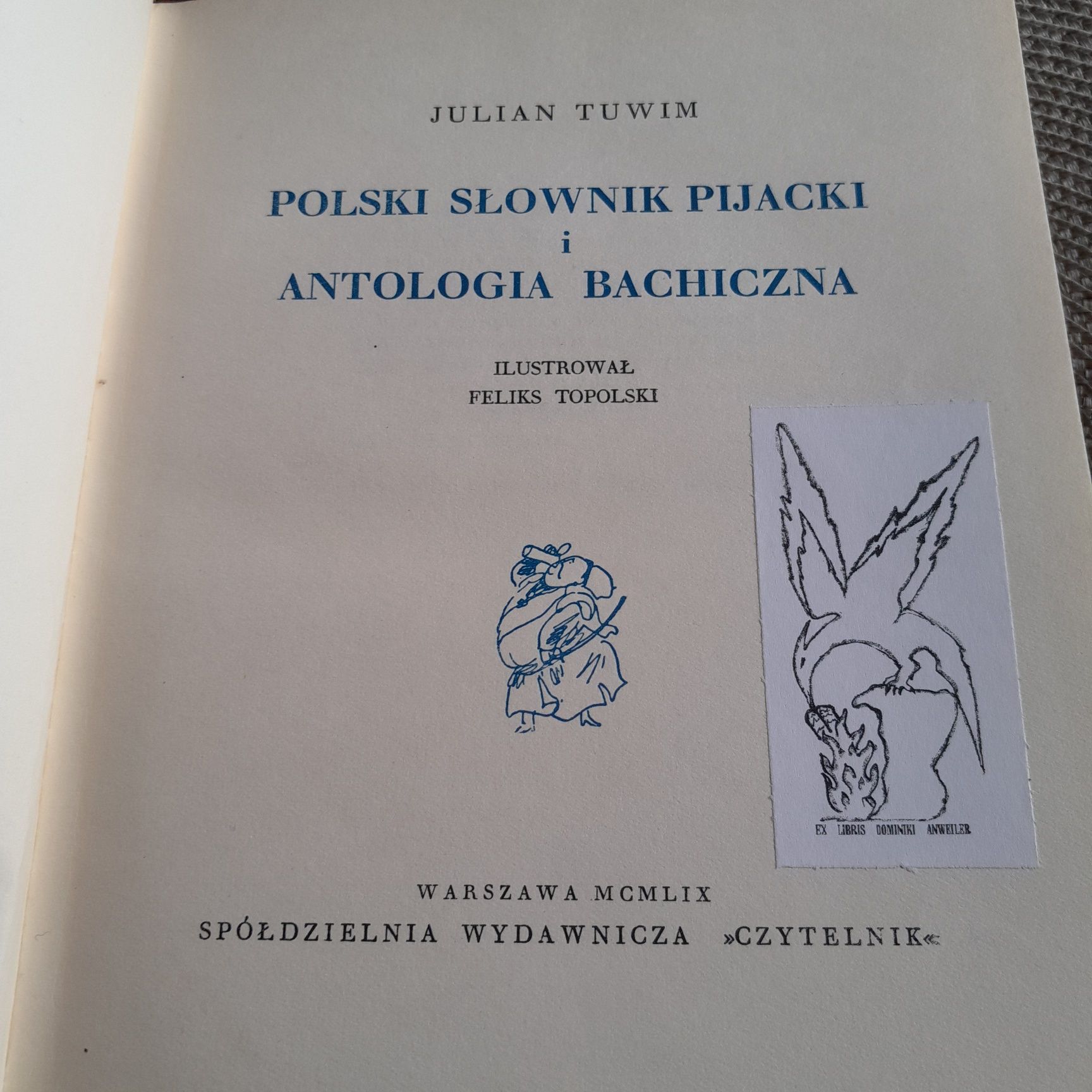 Polski słownik pijacki J. Tuwim ilustrowany
