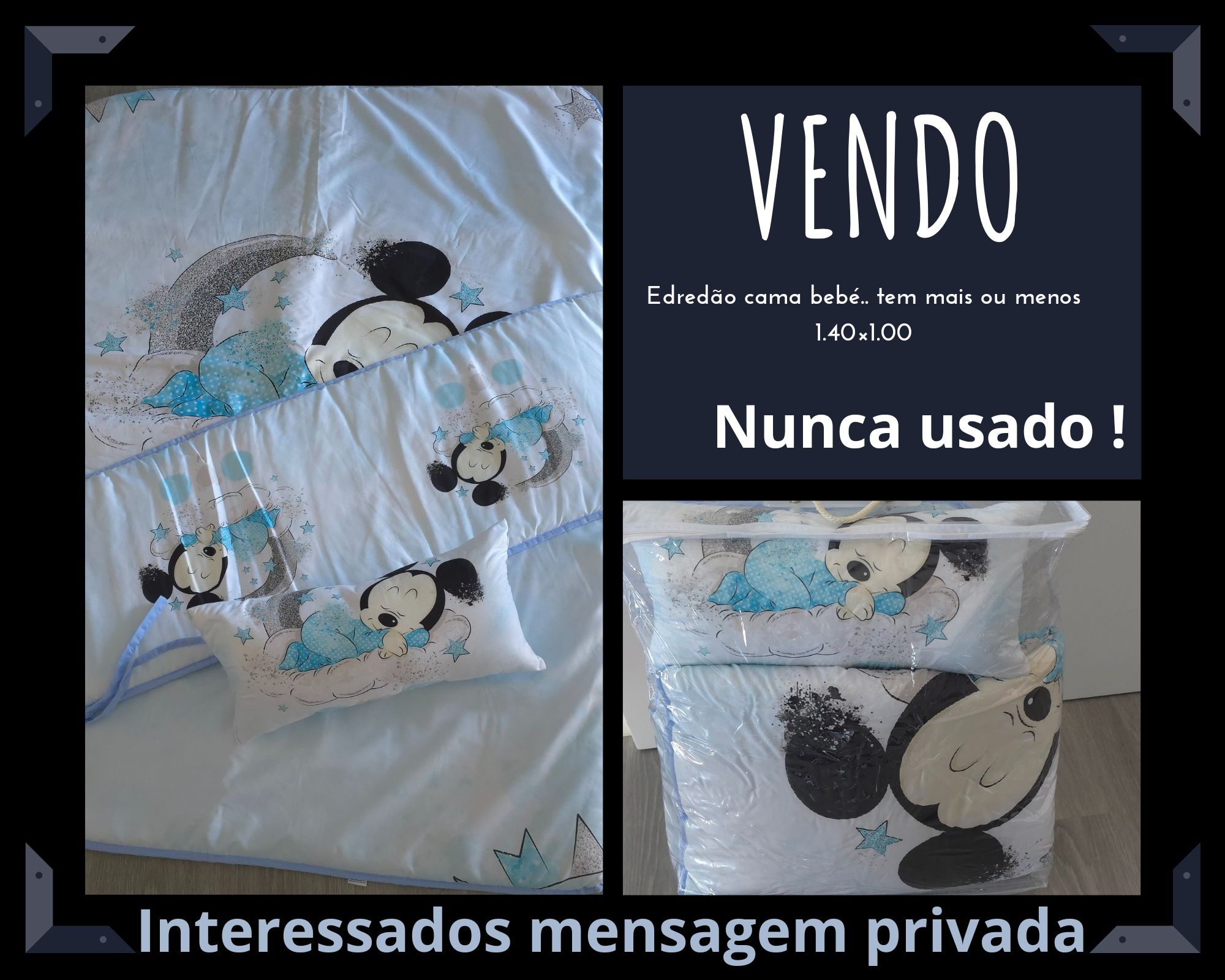 Edredão cama bebé Mickey