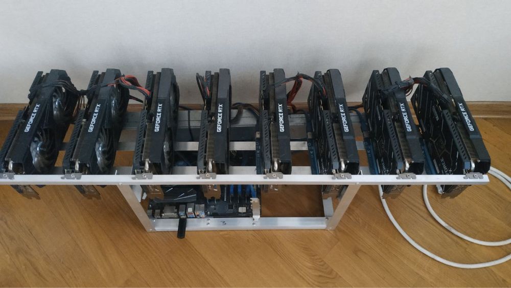 Продам майнинг ферму, видеокарты RTX 3070  8шт.