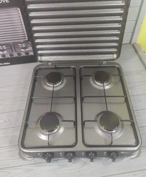 Газовая плита Domotec MS 6604 на 4 конфорки для балонного газа 6846
