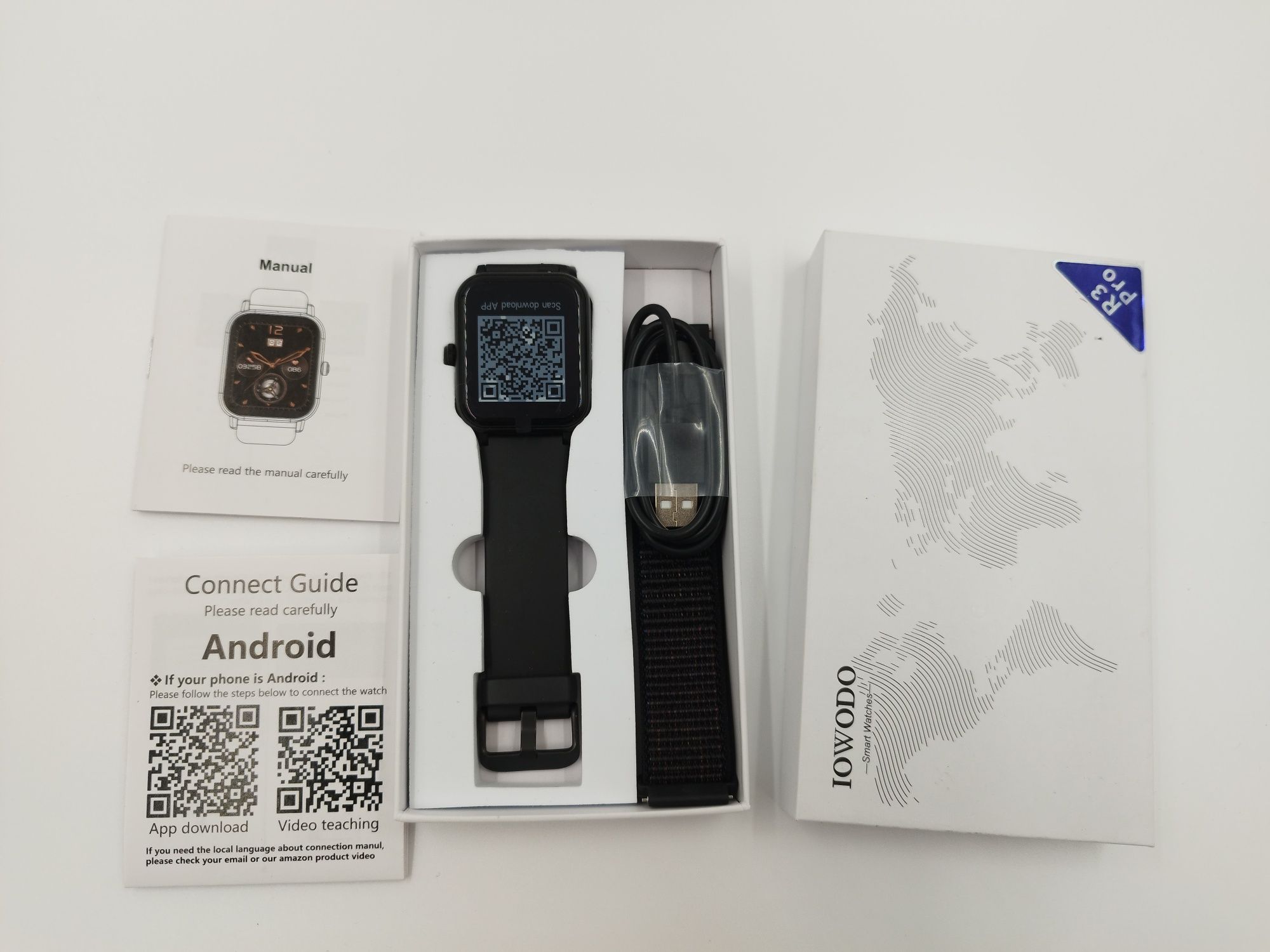 IOWODO smartwatch pomiar tętna temperatura snu inteligentny R3 Pro