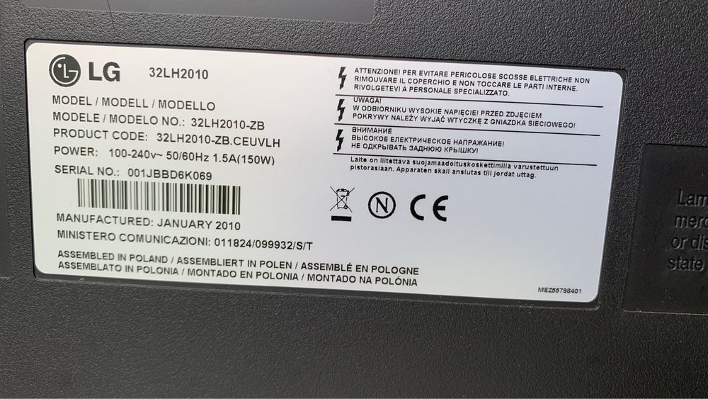 TV LG 32 cale uzywany