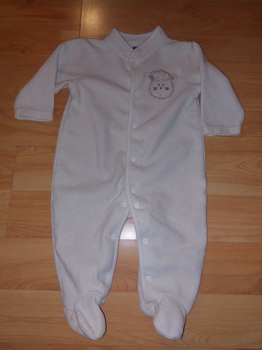 Pajacyk polarowy ciepły owieczka kremowy M&Co baby 74-80cm