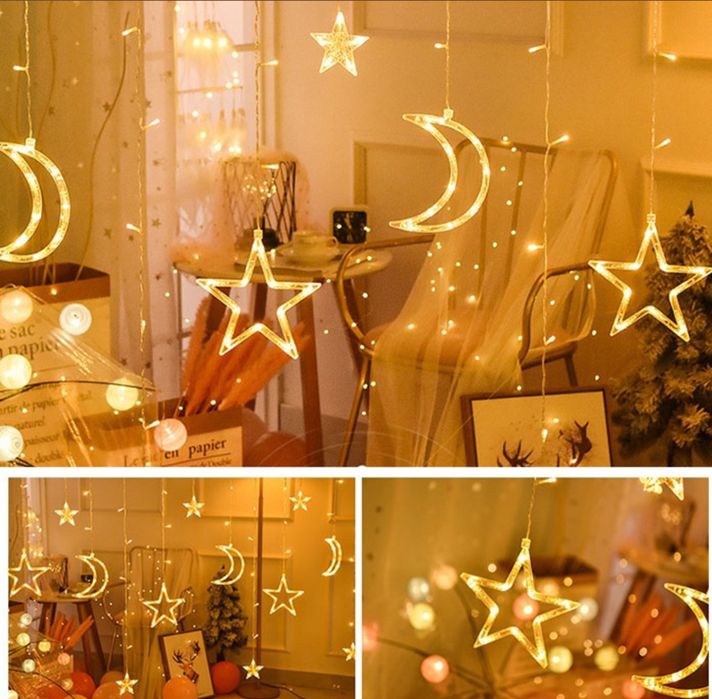 Світлодіодна штора "Місячна ніч" - теплий білий Гірлянда Гірлянда-штор