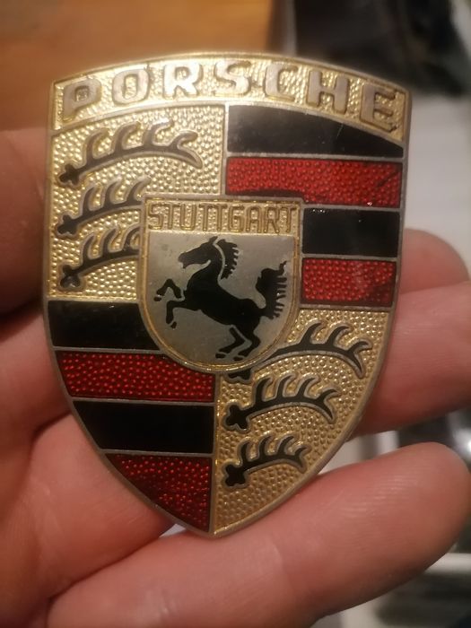 Porsche 901 Oryginalny emblemat, znaczek, logo na maskę  z lat 60. i 7