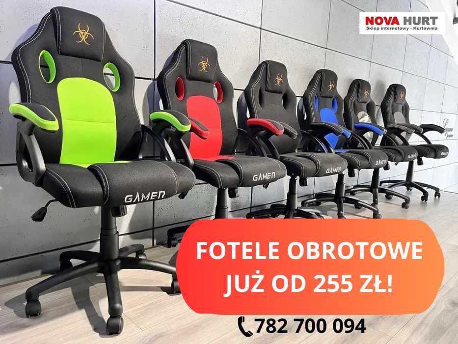 Fotel biurowy gamingowy obrotowy krzesło do biurka dla gracza Lugano