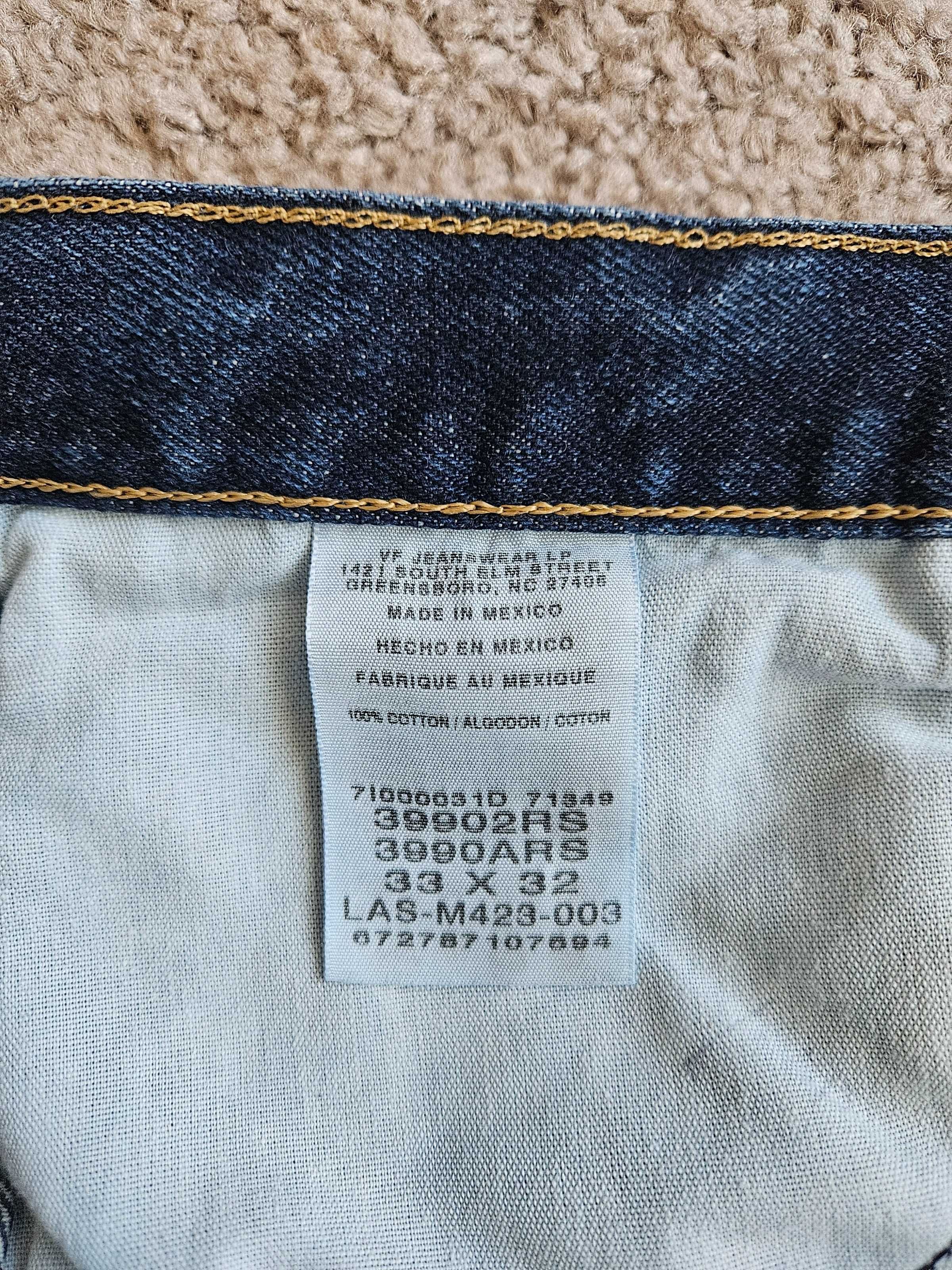 Granatowe jeansy vintage Wrangler, 100% bawełna, W33 L32