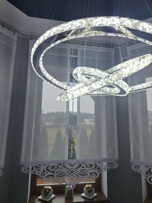 Firanka panel ażur glamour biała 100 x 155