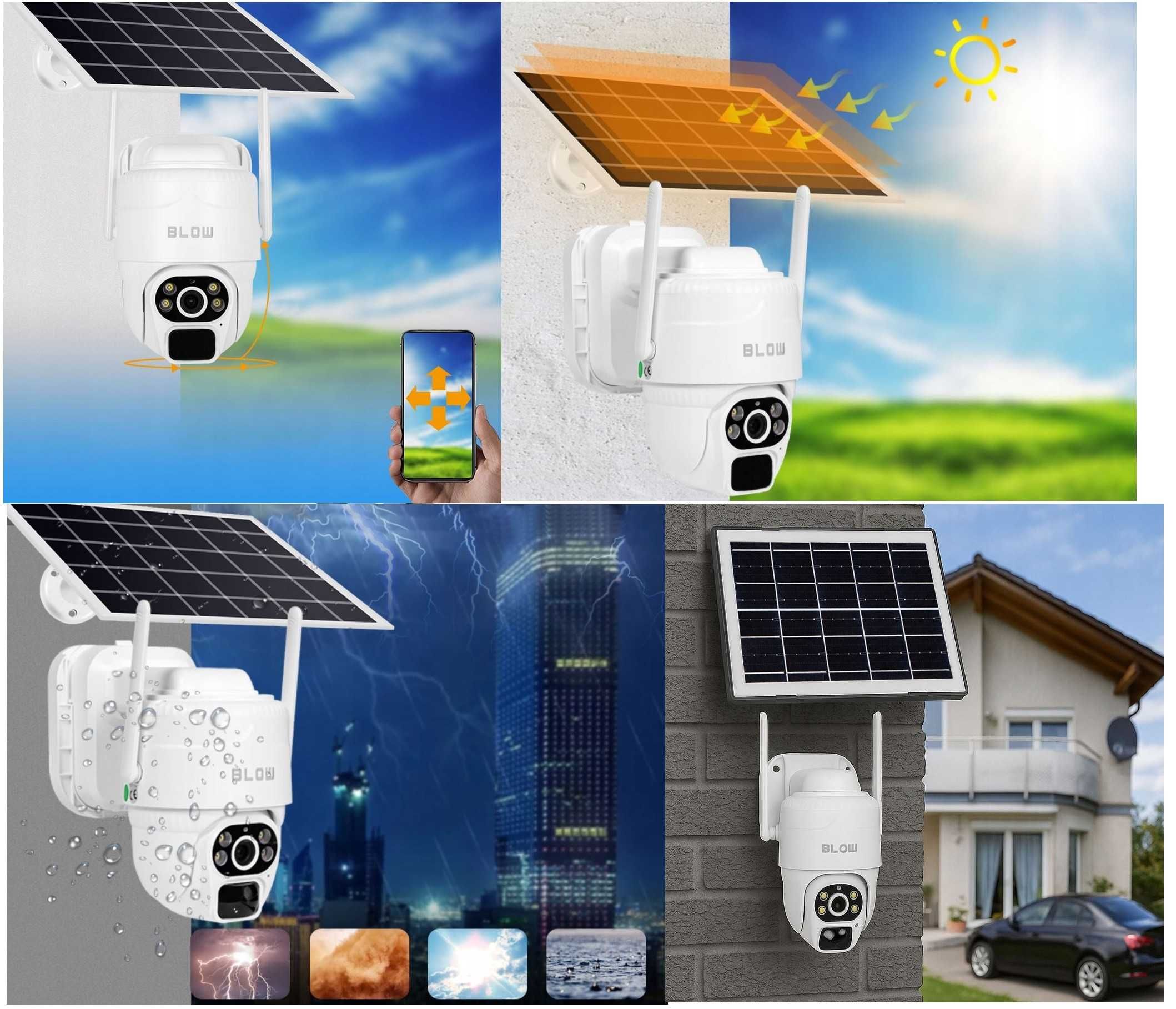 Kamera 4G LTE IP Panel Solarny Zewnętrzna Obrotowa Monitoring Noc 3MPX