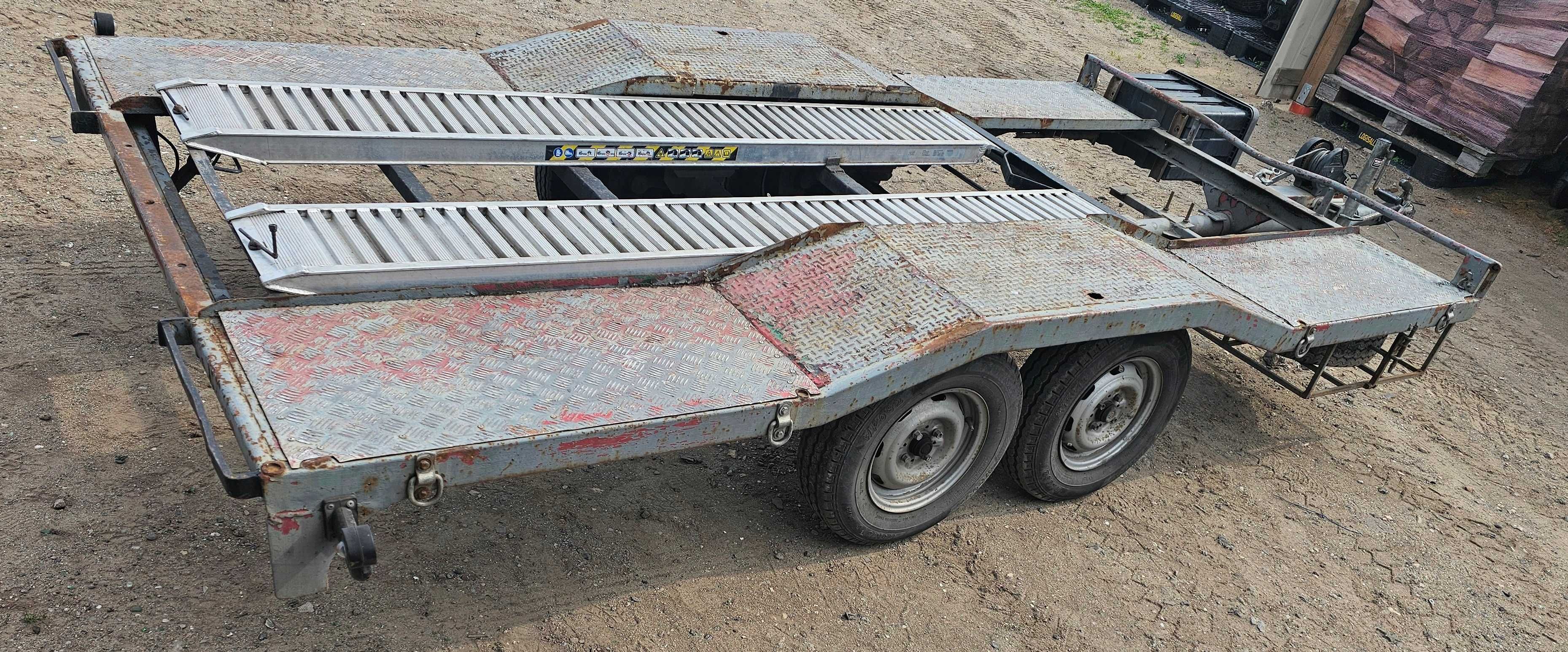 PRZYCZEPA LAWETA SAM Najazdy aluminium Lampy Dynamiczne