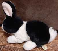 М'яка іграшка Devik Кролик 25 см чорний із білим