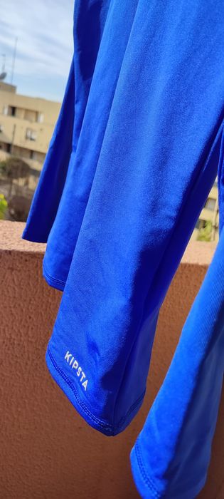 Camisola Térmica de Futebol azul manga cumprida