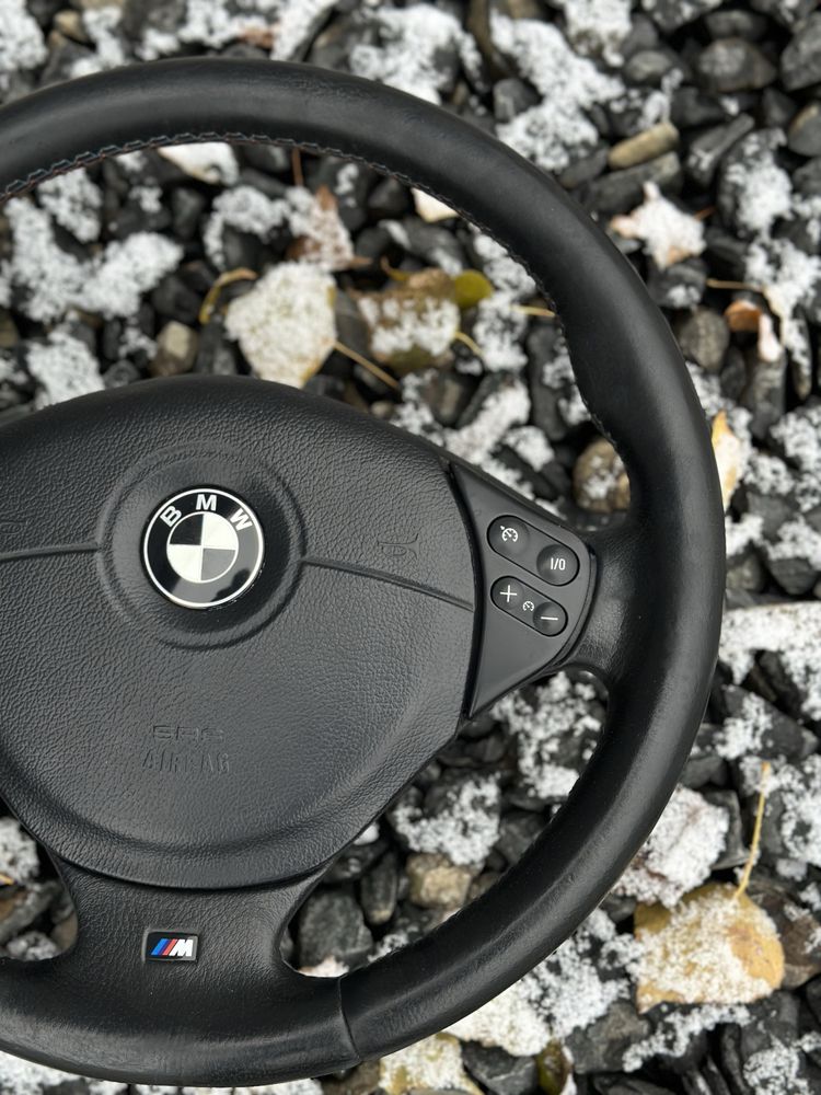 BMW E39 М ТЕХ 1 руль Рестайлінг Пузатий Чорний Значок Е38 Е46 Е53 Керм