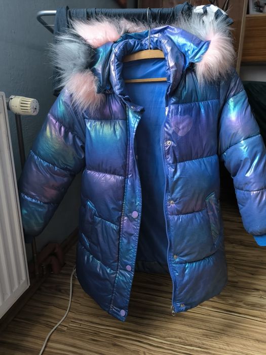 Ciepły płaszczyk dla dziewczynki 152 cm