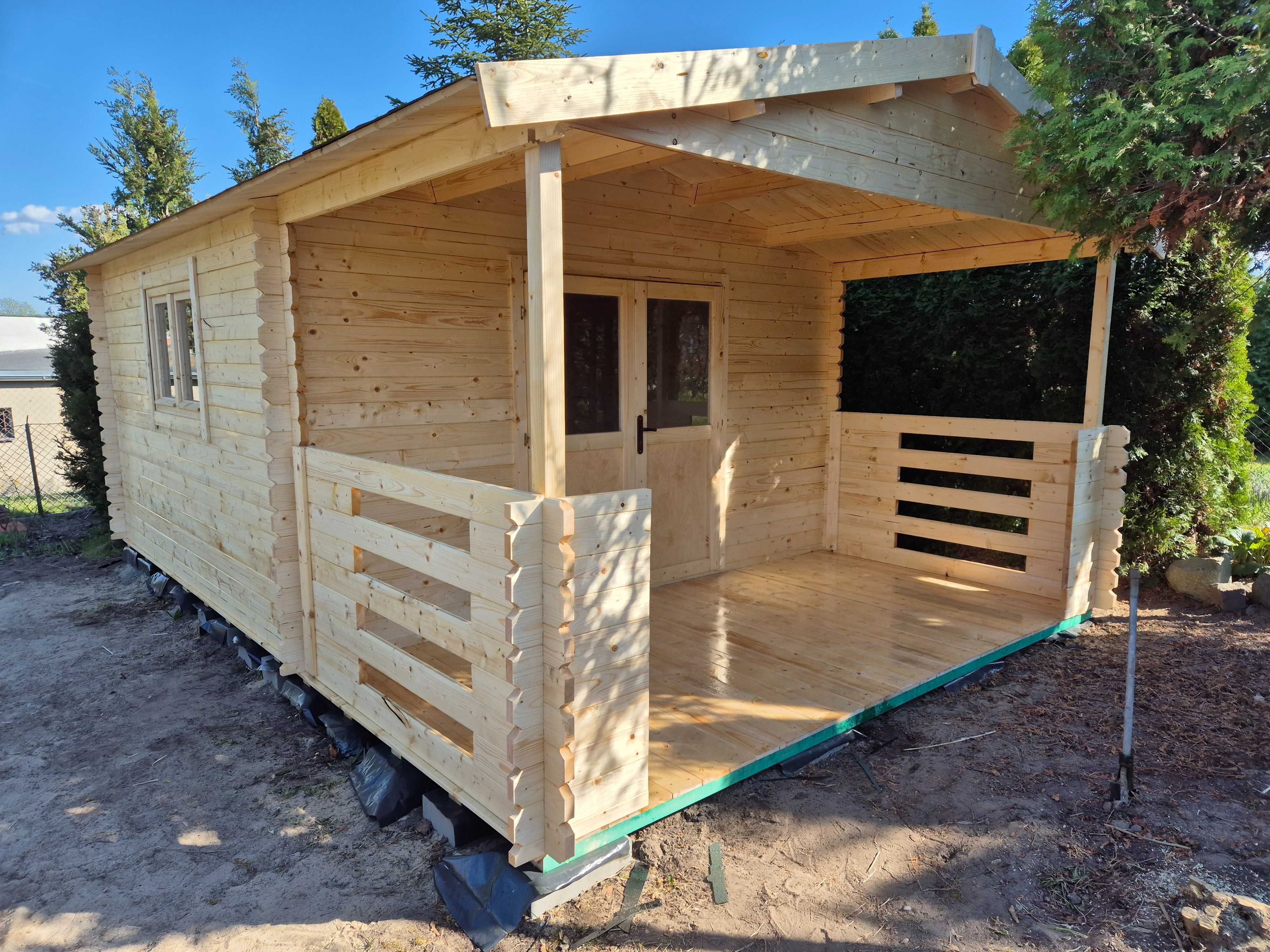 dostępny od zaraz SOLIDNY domek LETNISKOWY drewniany*6x4*24 m2*bal34mm