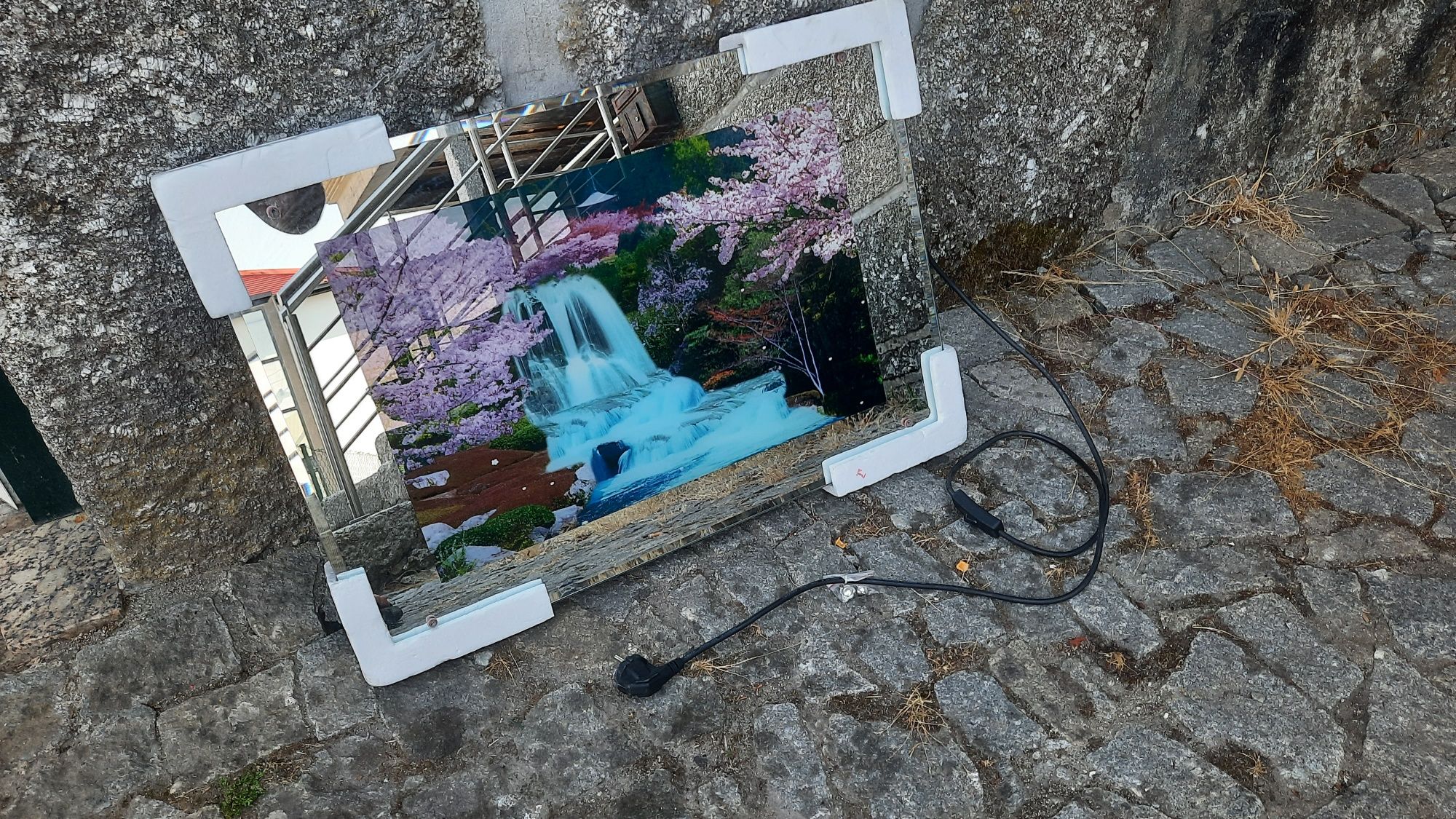 Quadro vintage. De movimentação de luzes.