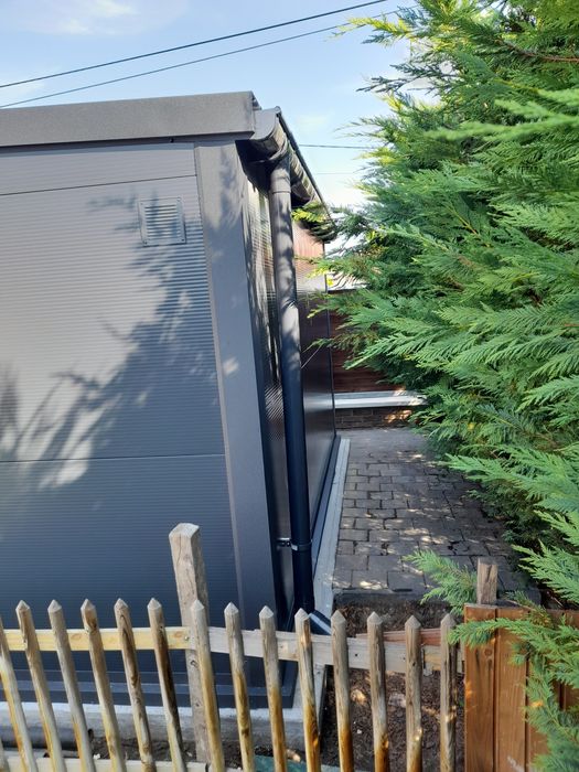 Garaż z płyty warstwowej,płyta PIR/EPS,izolacja,profil ocynk