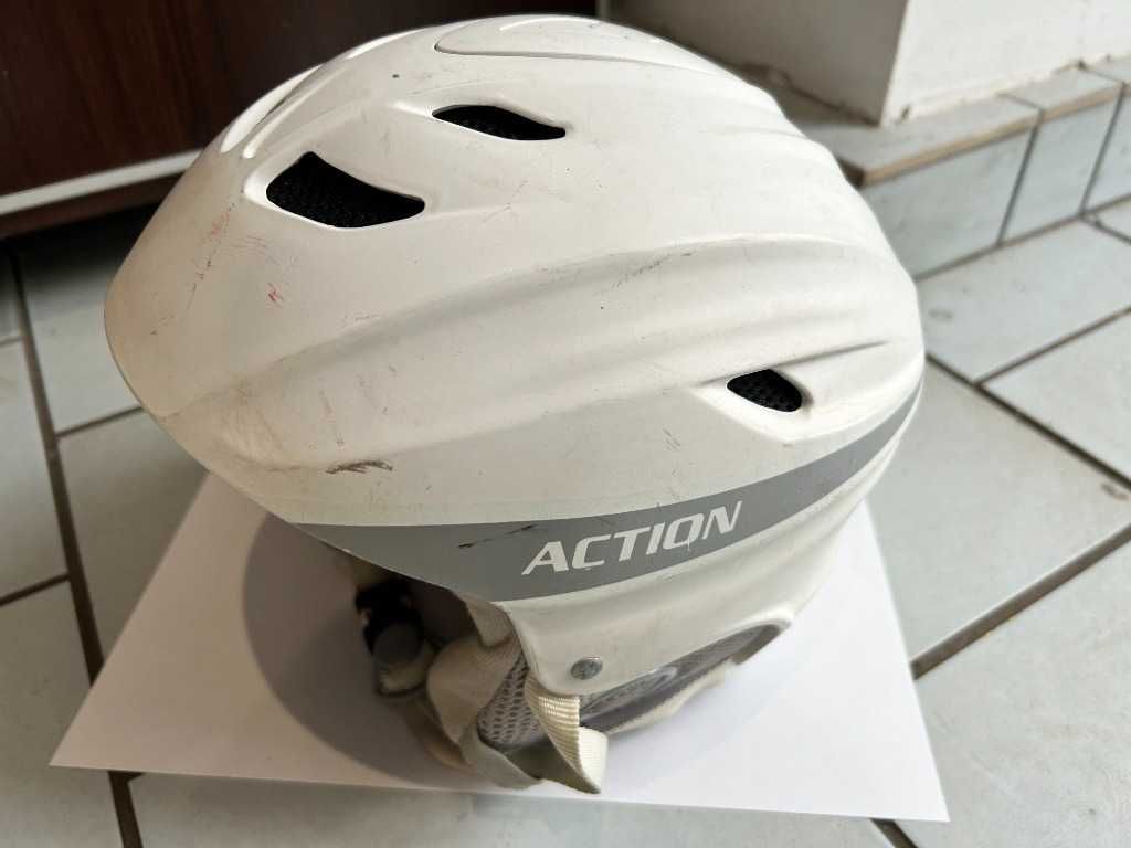 Kask Action rozm. S (52-55 cm) biały