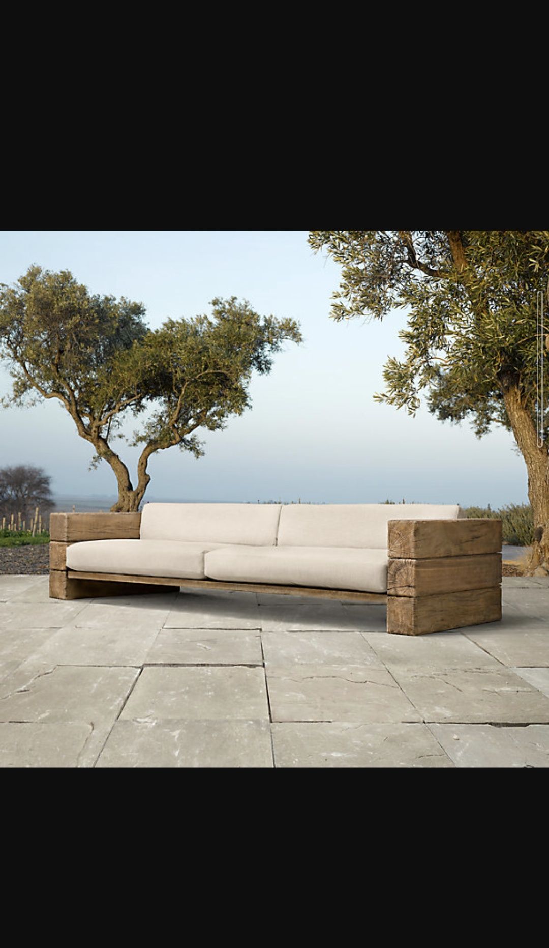 Sofa ogrodowa z litego drewna