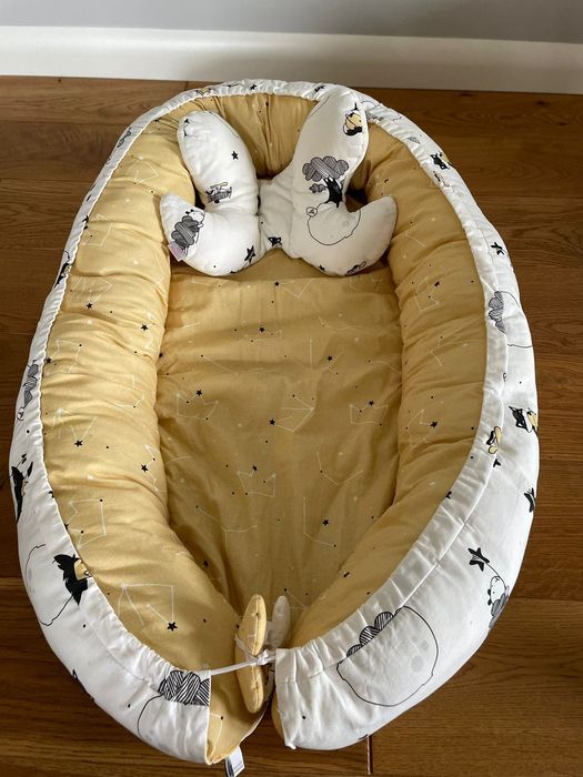 Kokon niemowlęcy,  poduszka motylek - Makaszka Mały Książe