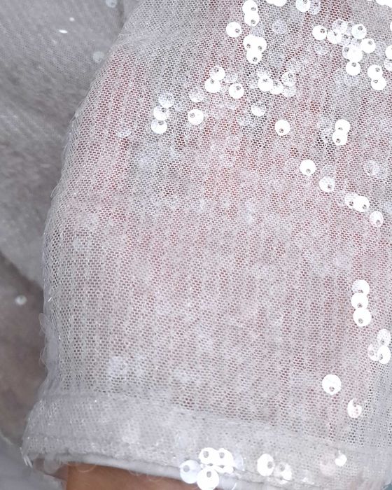 Srebrna sukienka cekiny XS H&M