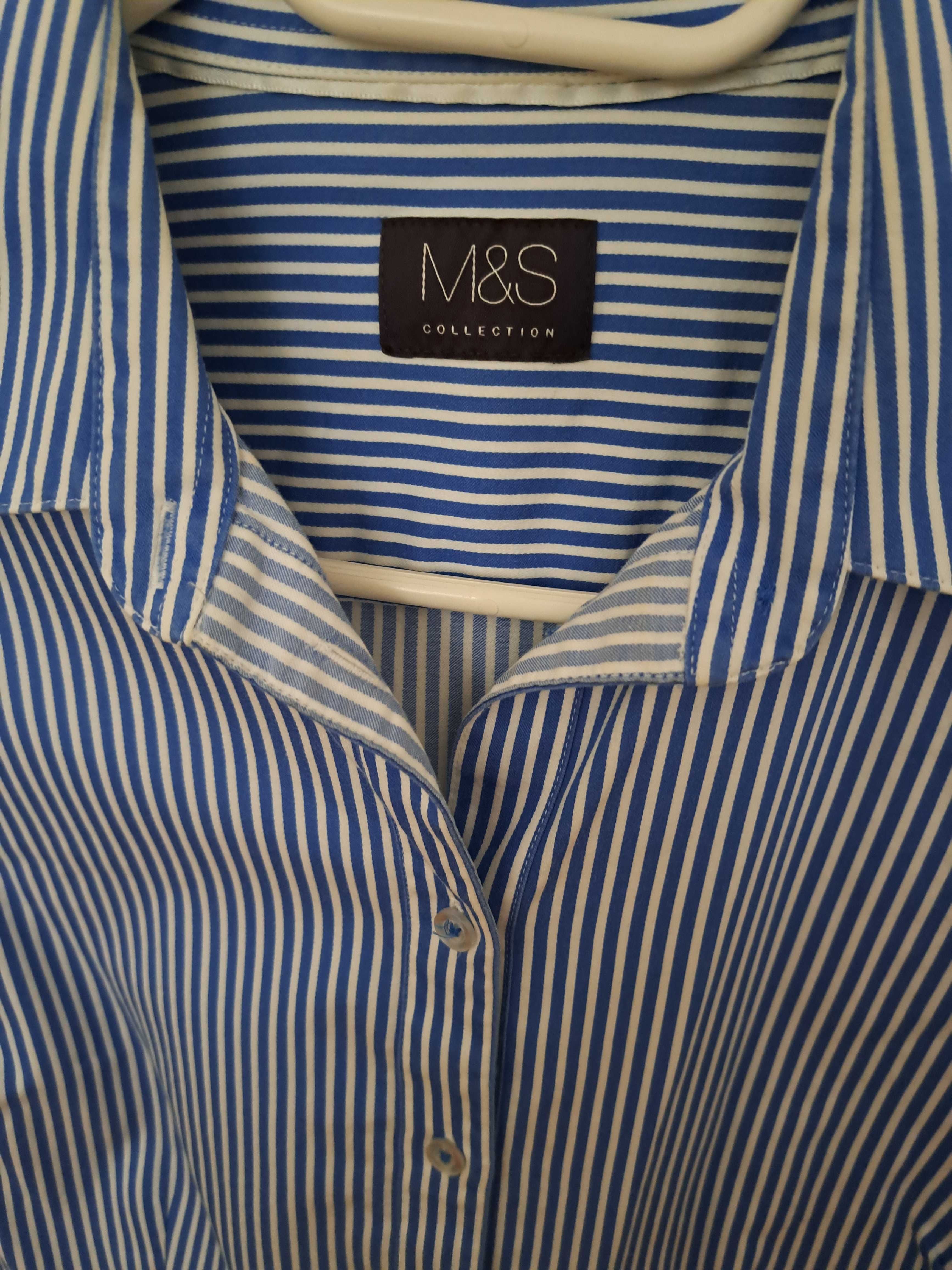 Damska koszula w paski M&S Collection roz. XS/S 100% bawełna