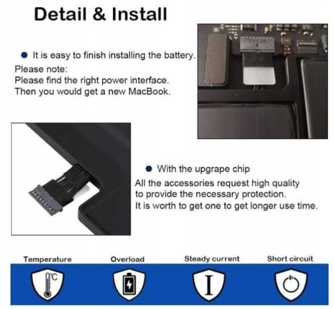 Snsyiy Bateria zamienna do MacBook Air 13 calowa