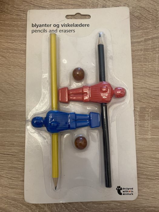 Ołówki z gumkami do mazania w kształcie piłkarzy