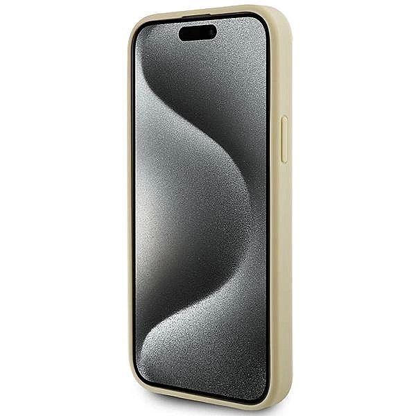Etui Guess Strass Metal Logo do iPhone 15 Plus - złote
