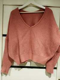 Sweter W kolorze łososiowym/pudrowy róż