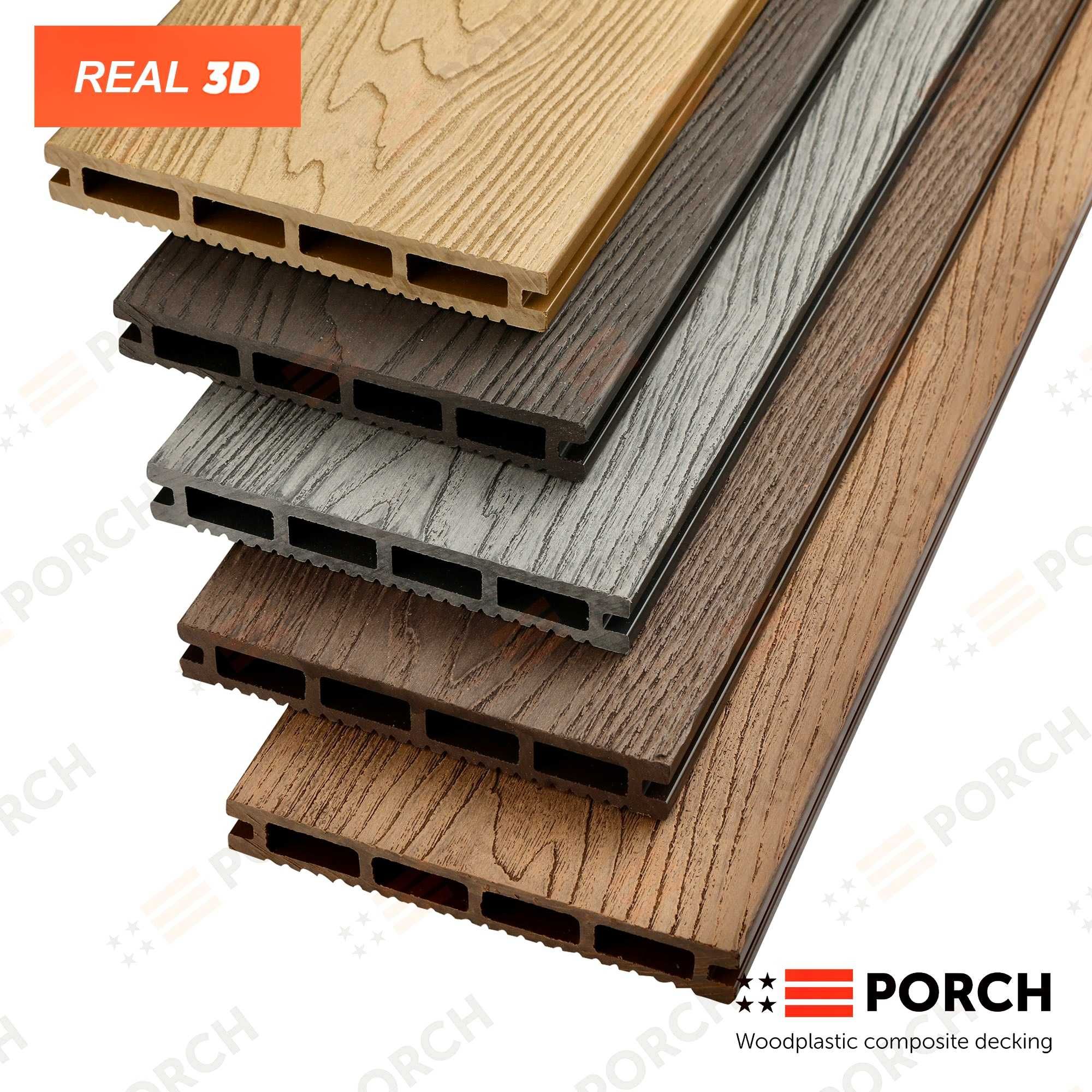 Терасна дошка ДПК Porch Real, Intense, Multi, Solid. Імпорт.