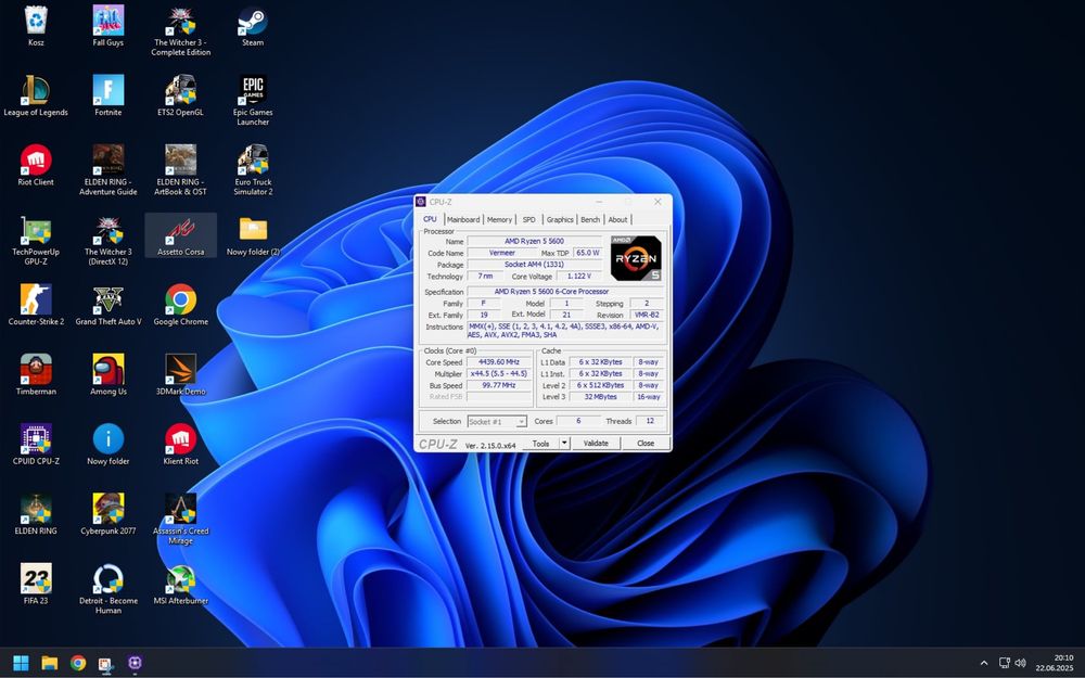 Komputer Stacjonarny RTX 4060/Ryzen 5 5600/32Gb 3600/ 1000Gb NVME+HDD