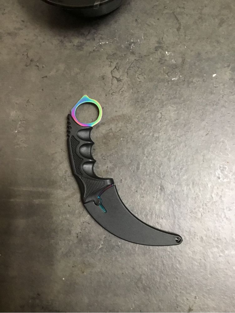 Nóż Karambit CS:GO Rainbow Fade neck counter strike survival knife