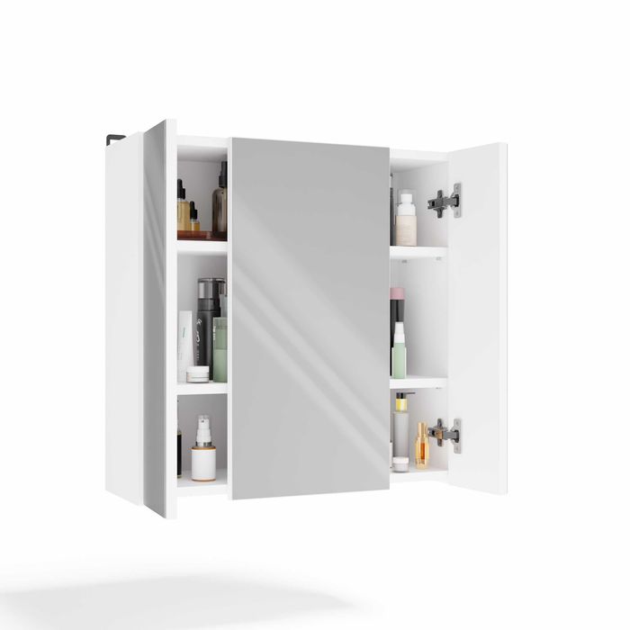Szafka Łazienkowa POLA 3L Wisząca Z 3 Lustrami Nad Umywalkę BIAŁA