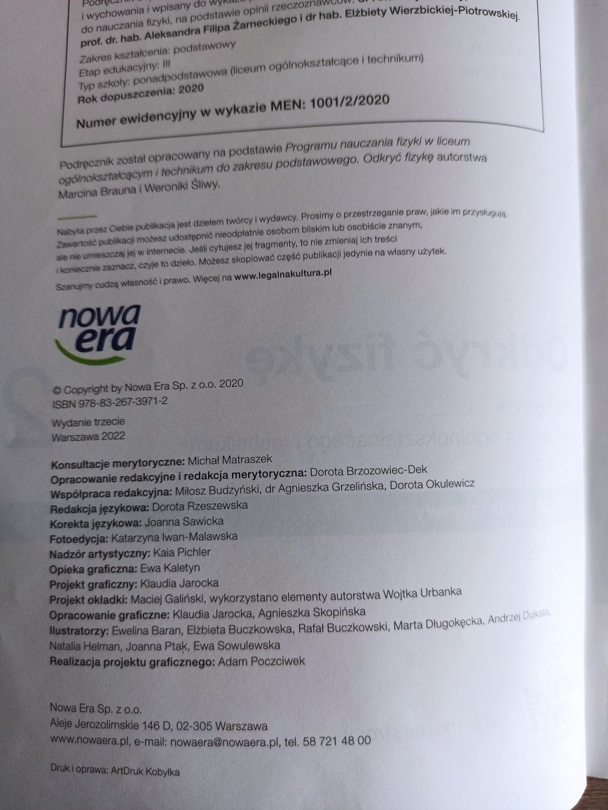 Odkryć fizykę 2 LO/technikum Nowa Era