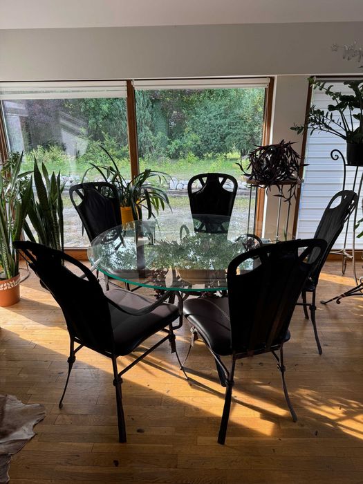 Zestaw stół + 5 krzeseł | kute | ręcznie wykonane