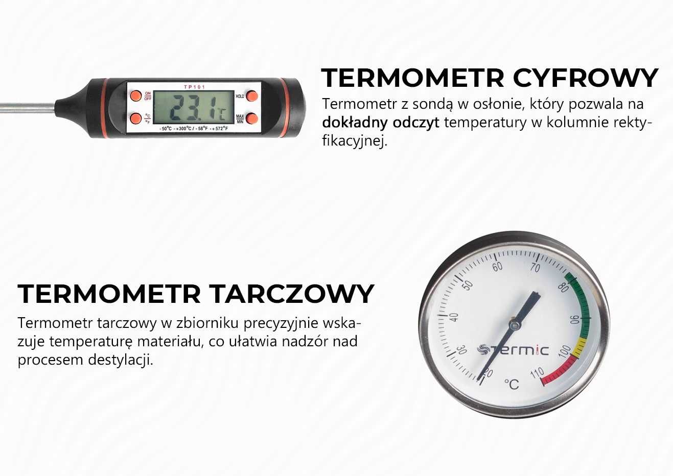 Destylator do bimbru elektryczny 25-50L na zbiorniku KEG