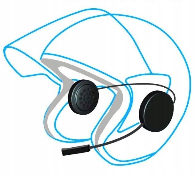 Słuchawki motocyklowe Bluetooth 5.0 +EDR – zestaw do kasku, Nowe z FV