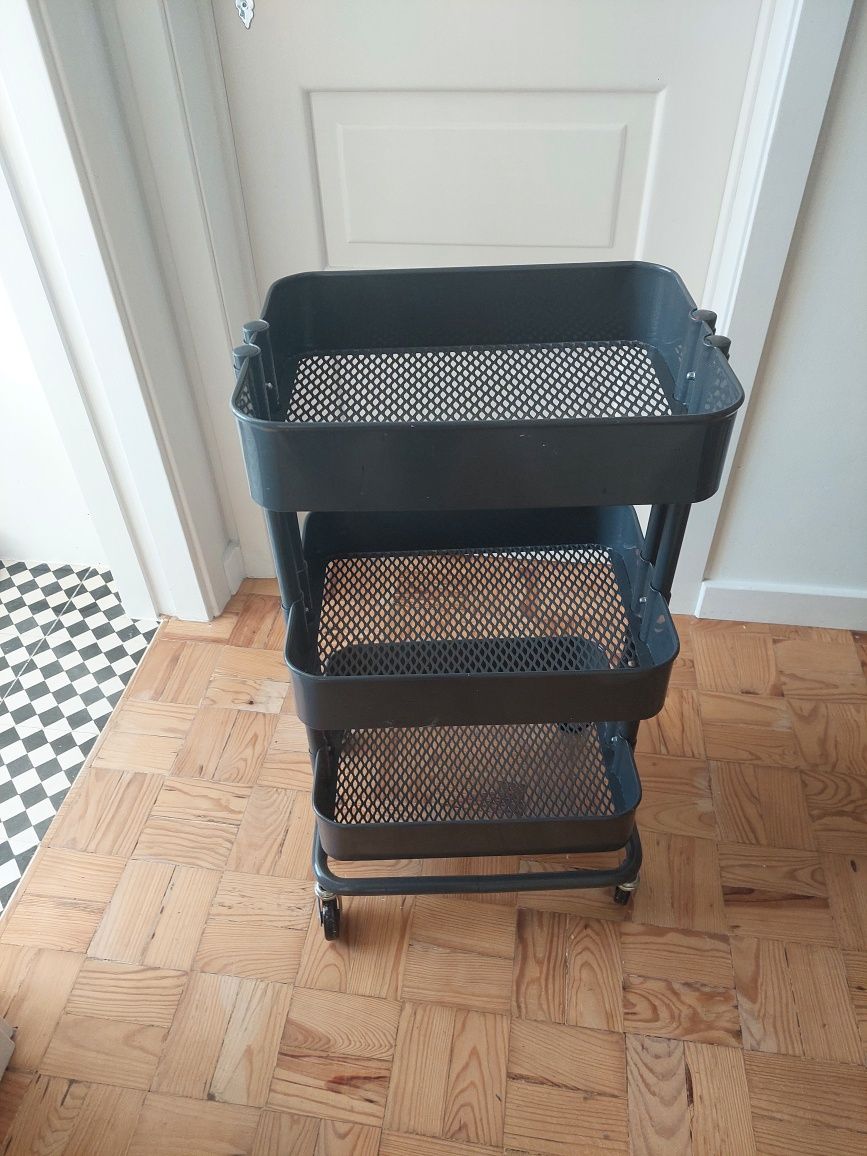 Carrinho cinzento raskog ikea