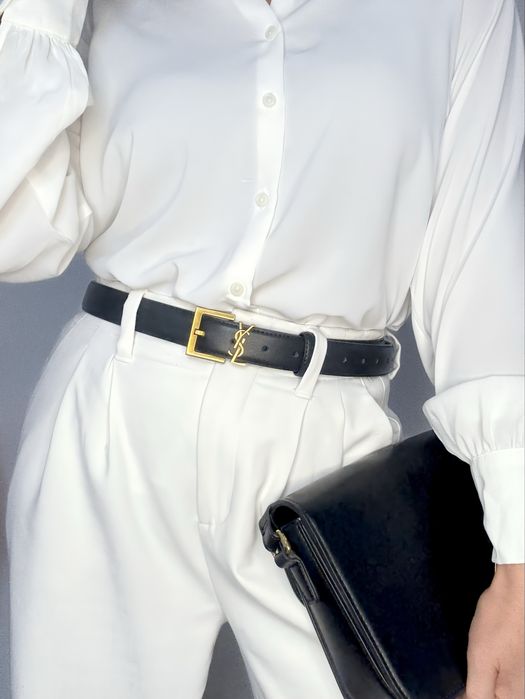 Pasek ze skóry s pudełku w stylu YS L