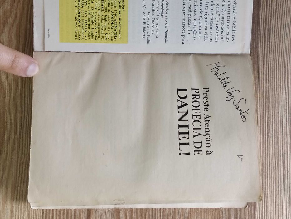 Preste atenção à profecia de Daniel, Livro