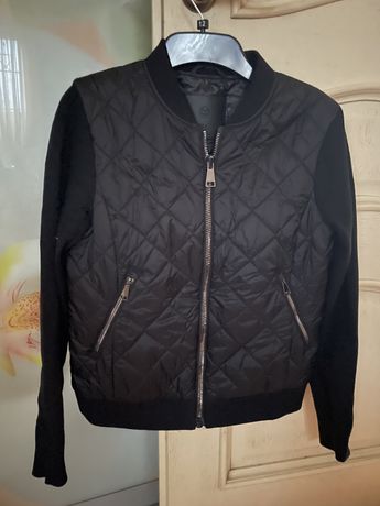 Massimo Duti Куртка короткая стеганная с трикотадеыми рукавами