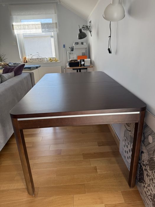 stół rozkładany premium Klose 75x95x165(+50)cm ciemny braz