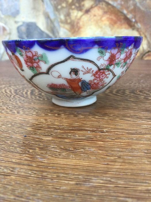 Taça Libação Porcelana Chinesa Qing séc XVIII 8,5 cm