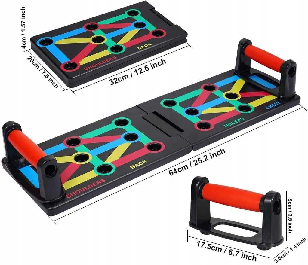 UCHWYTY push up board deska do ćwiczeń ADKWSE A307