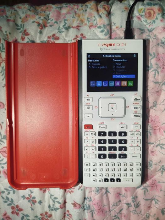 Calculadora gráfica TI-Nspire CX II-T (c/ caixa, manuais e carregador)