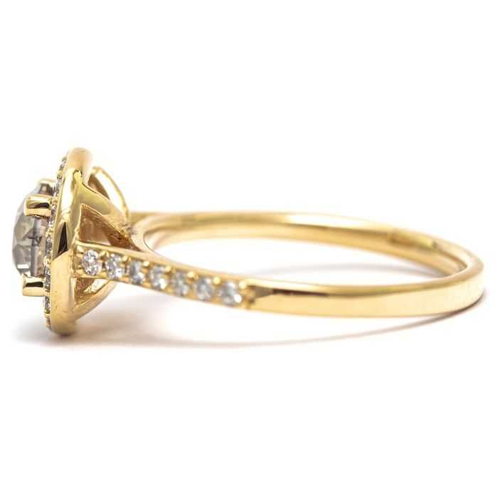Złoty pierścionek z brylantami 1,31ct / naturalne diamenty