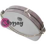 Szary organizer do OBAG MOON LIGHT eko zamsz 2 kieszenie wkład OMAY